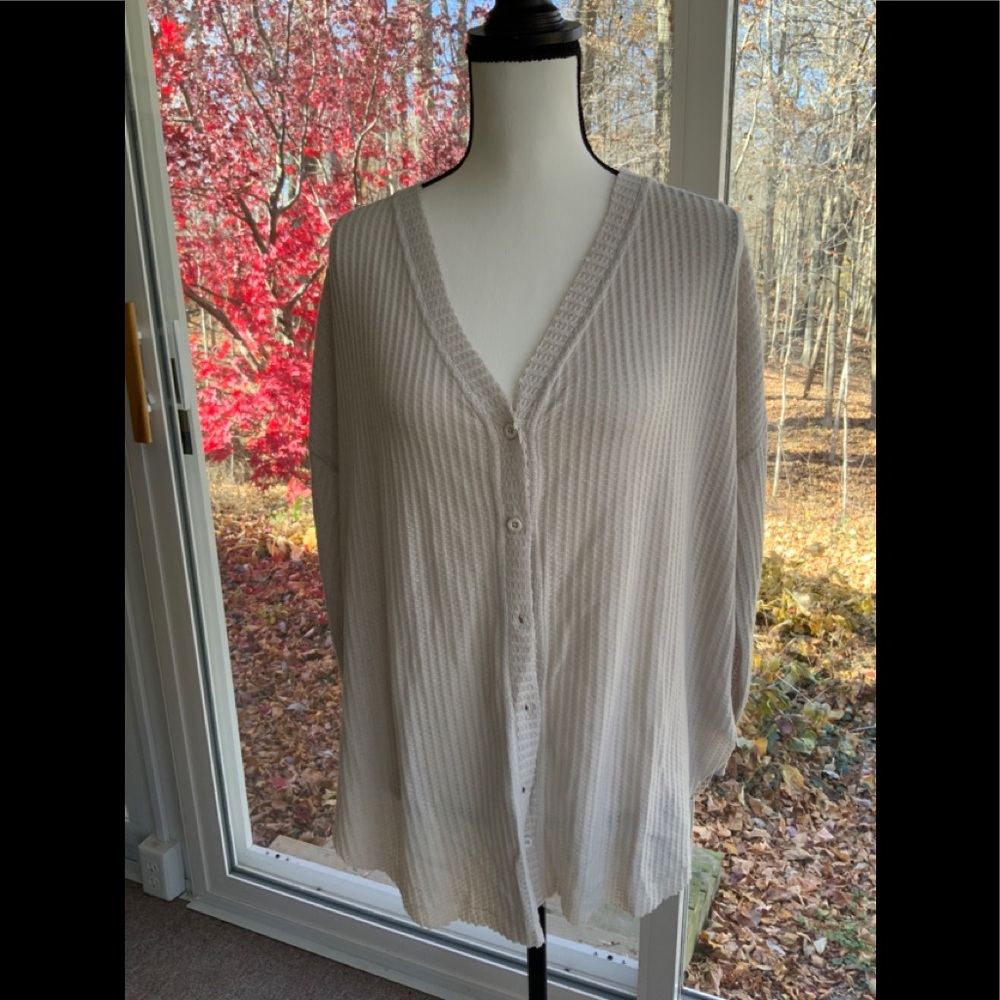 Double Zero Loose Fitting Cardigan Sweater - Picture 1 of 4